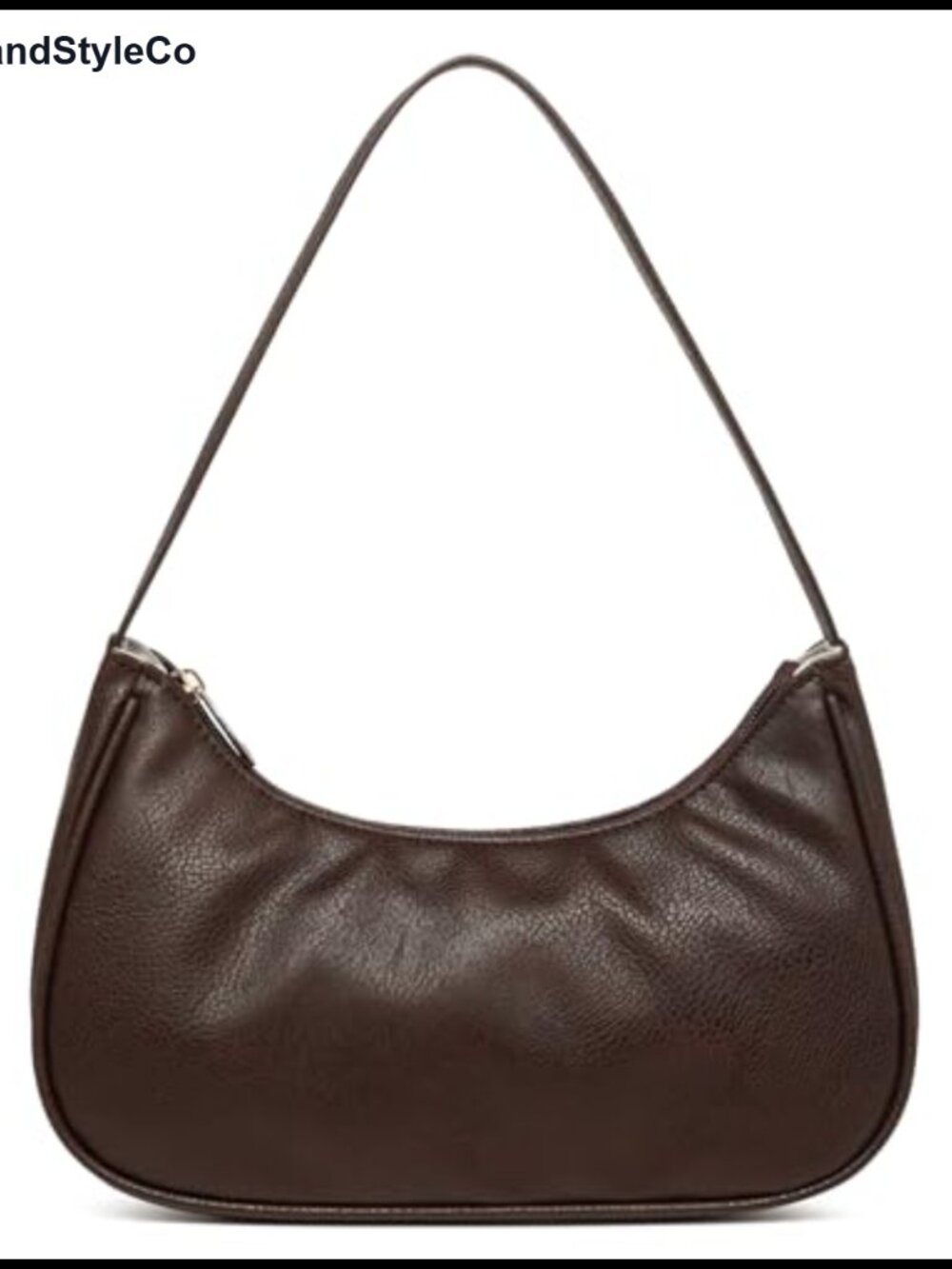 Vegan Leather Hobo Shoulder Bag Retro Sling Tote Purse Zipper Closure